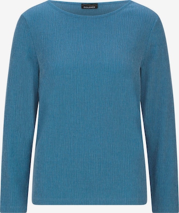 Goldner Shirt in Blau: Vorderseite