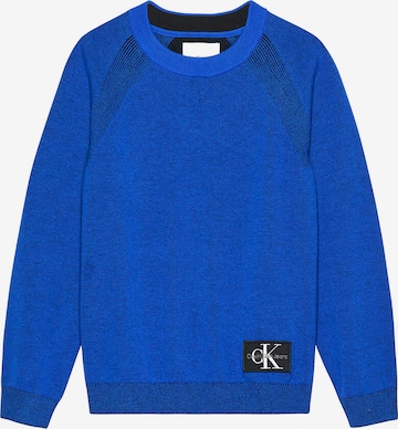 Pull-over Calvin Klein Jeans en bleu : devant