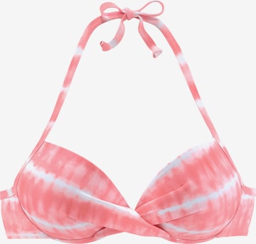 s.Oliver - Push-up Top de bikini en rosa: frente