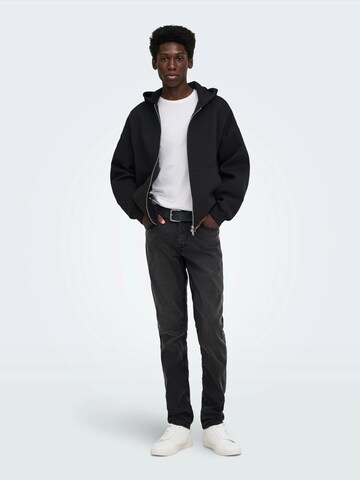 Only & Sons Кофта на молнии 'ONSGOYLE' в Черный