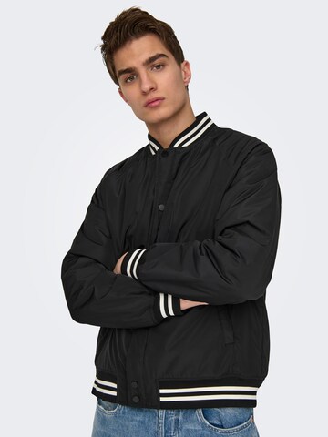 Veste mi-saison Only & Sons en noir : devant