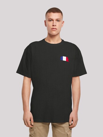 T-Shirt 'France Frankreich Flagge Fahne' F4NT4STIC en noir : devant