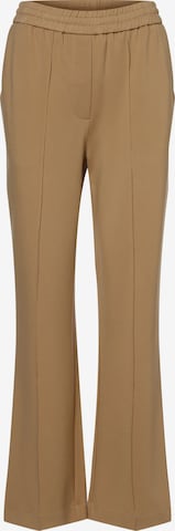 Ipuri Boot cut Pleated Pants in Beige: front