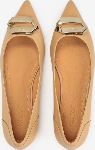 Kazar Ballet Flats in Brown: front