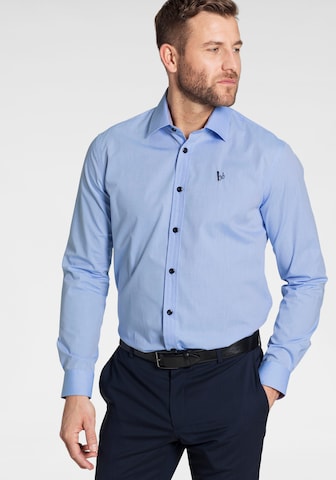 BRUNO BANANI Slim fit Business Shirt in Blue: front