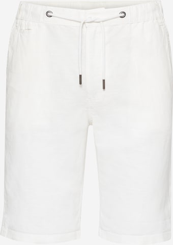 !Solid Regular Trousers in White: front