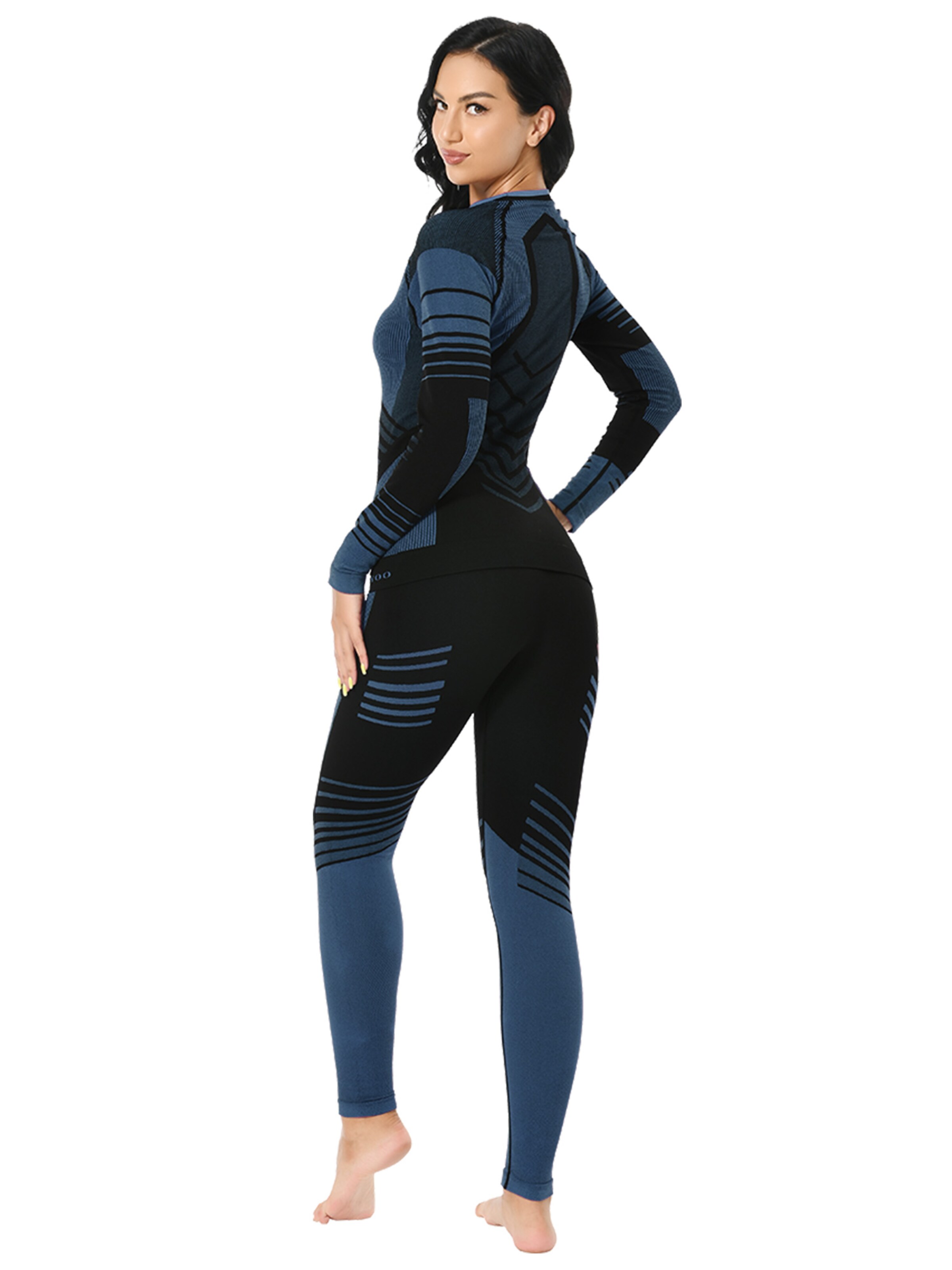 MEETWEE Sports bodysuit 'Ski Base Layer for Skiing and Running' in Green