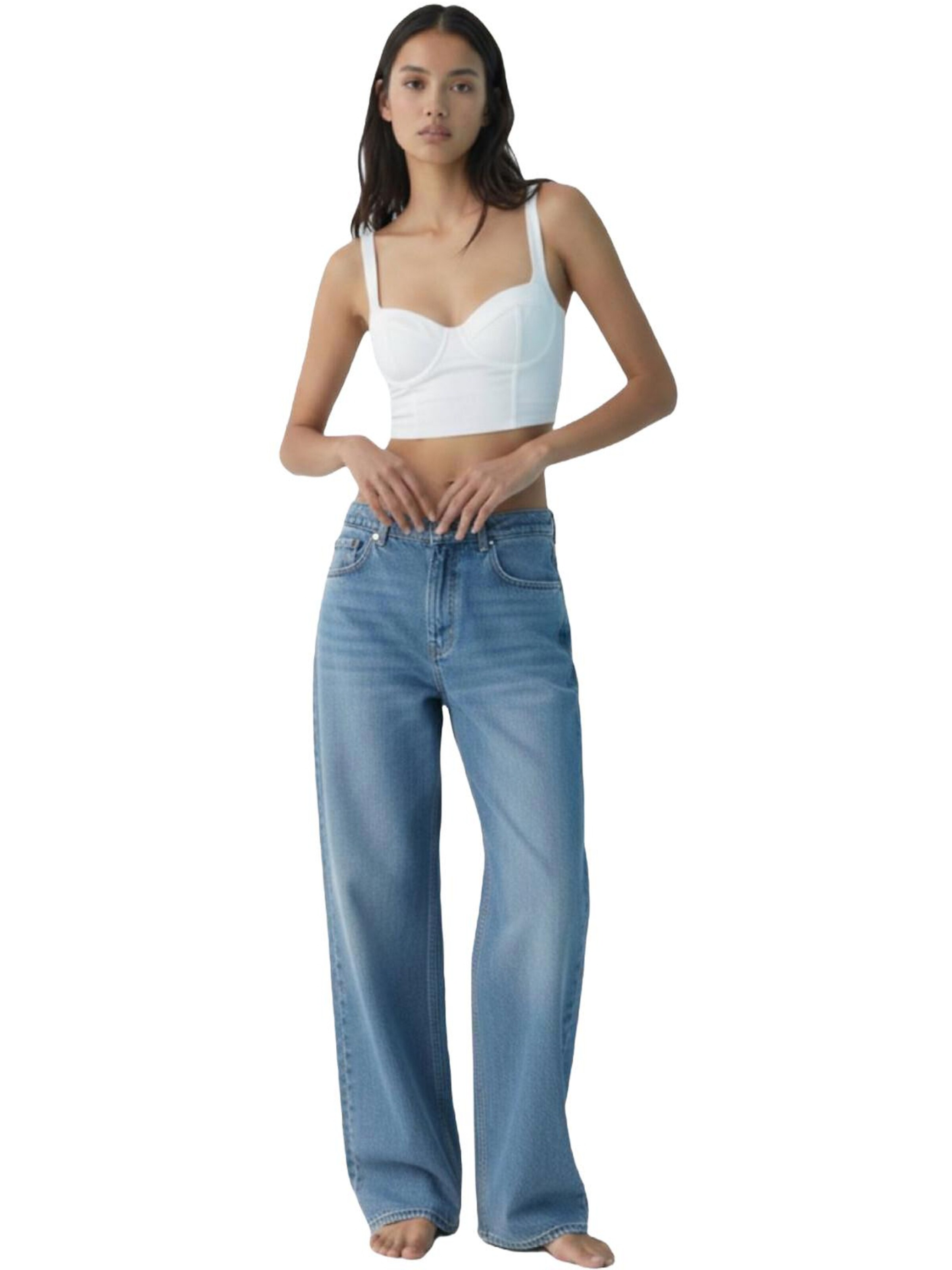 LTB Jeans - Loosefit Vaquero 'LTB Jeans Vienna High Waist Mid Indigo Jeanshose' en verde: frente