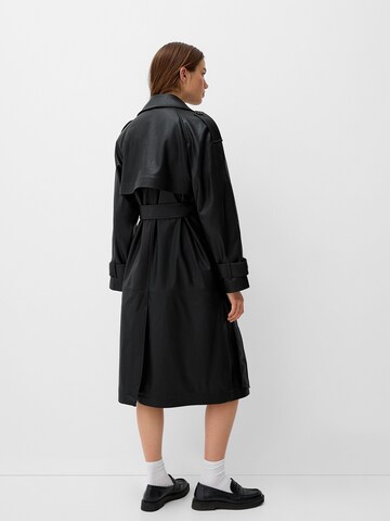 Bershka Between-seasons coat in Black