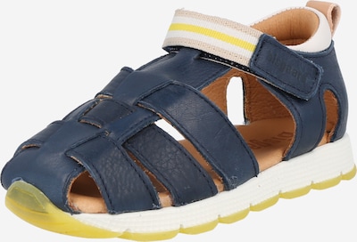 BISGAARD Zapatos abiertos 'Cali' en beige / navy / amarillo / blanco, Vista del producto