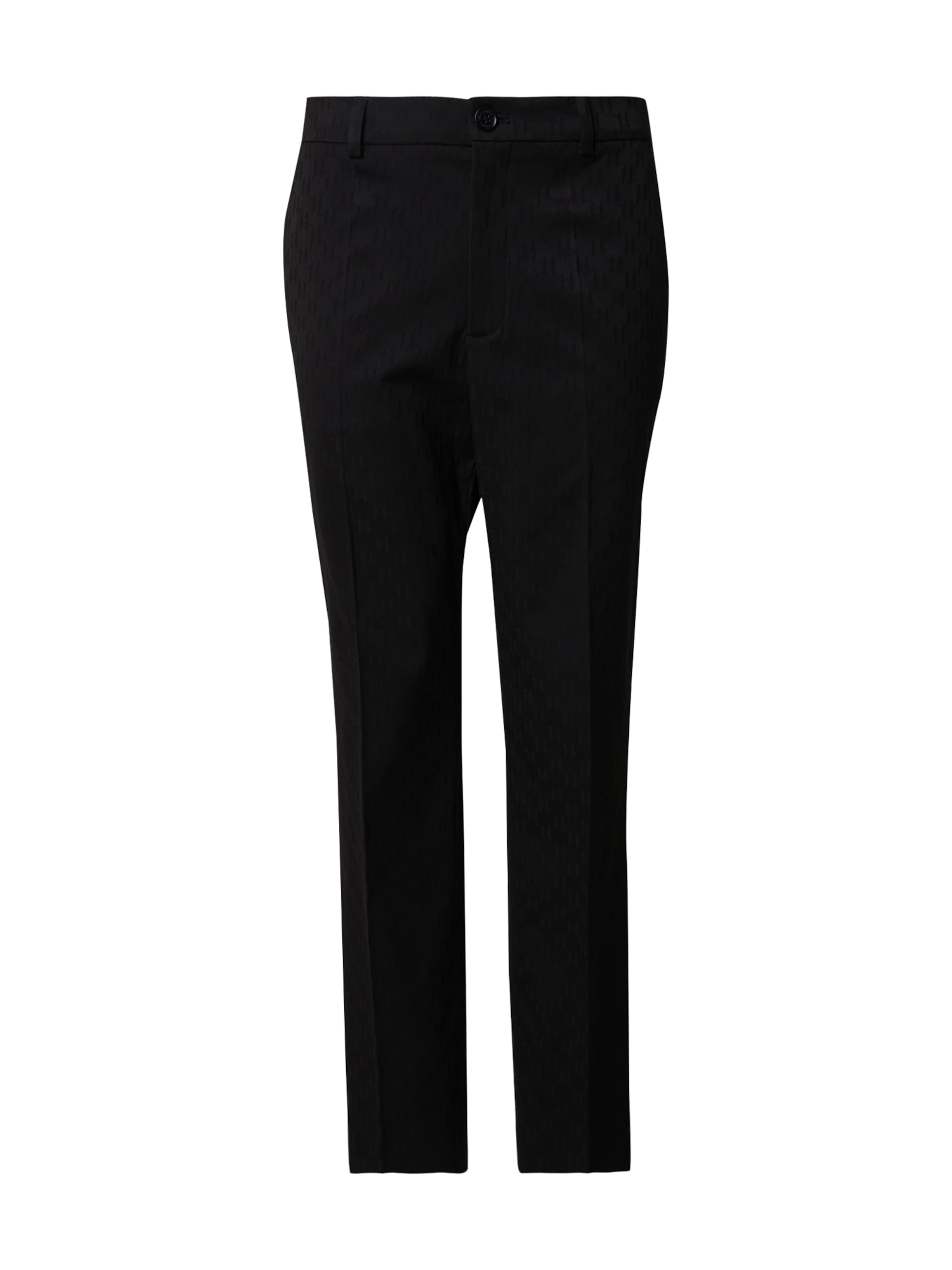 Karl Lagerfeld Zwężany krój Spodnie w kant w kolorze czarny: przód