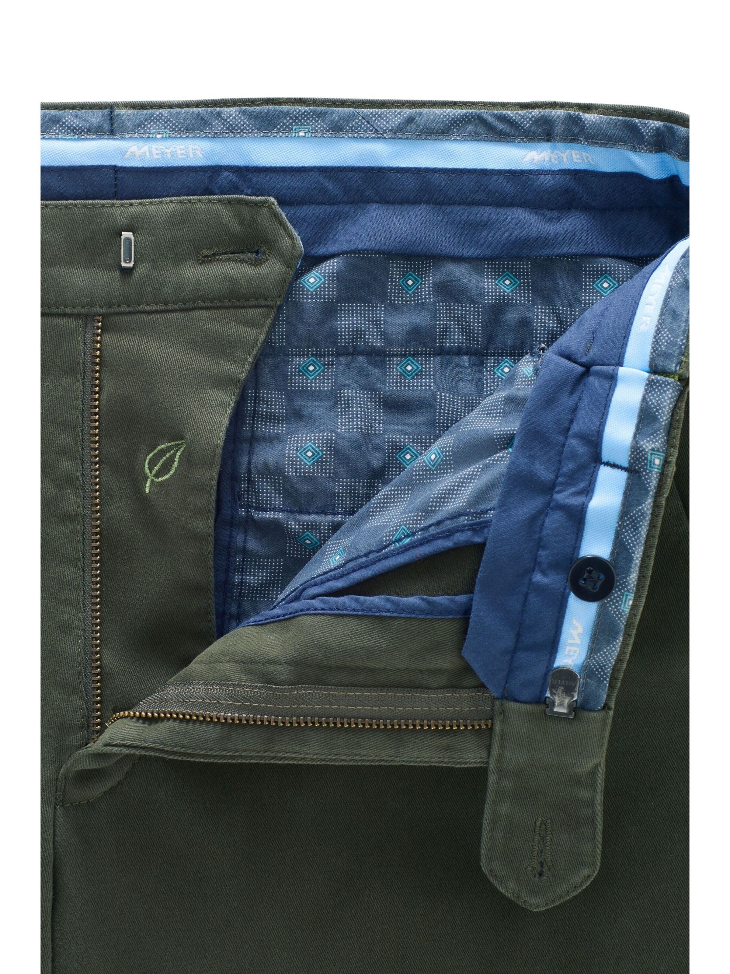 MEYER Regular Chino trousers in Green