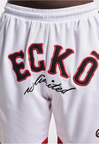 Regular Pantaloni 'BBall' de la Ecko Unlimited pe alb