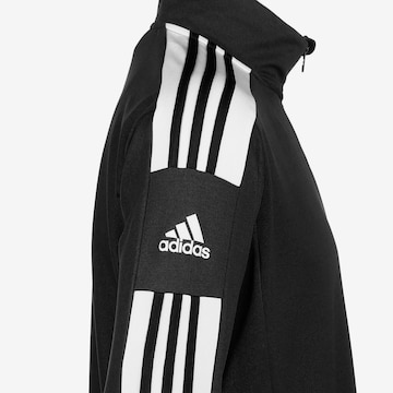 ADIDAS SPORTSWEAR Athletic Zip-Up Hoodie 'Squadra 21' in Black