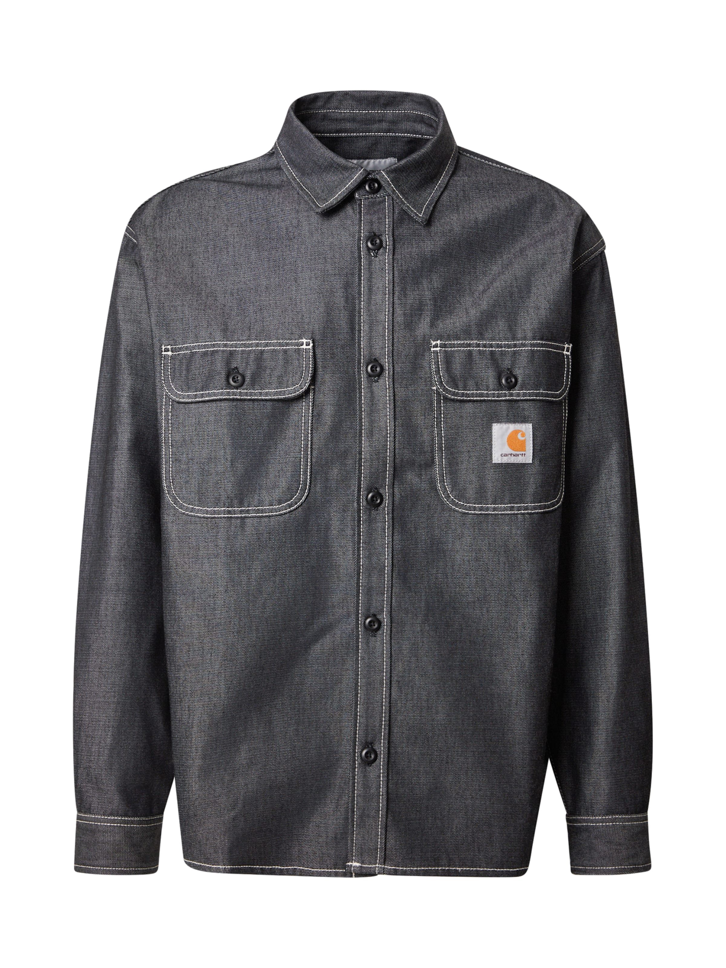 Carhartt WIP Средняя посадка Рубашка 'Tigan' в Черный: спереди