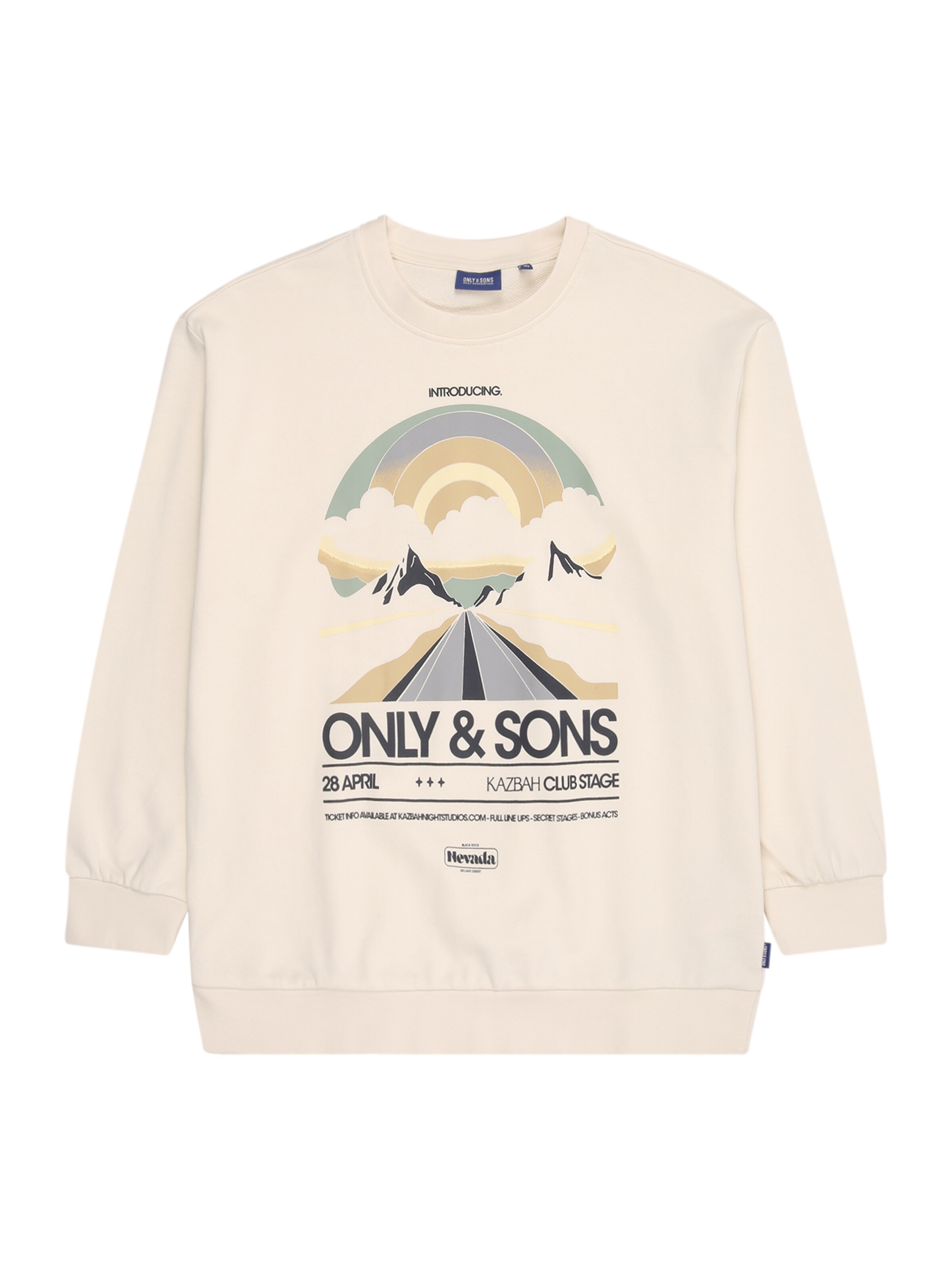 Only & Sons Junior Sweatshirt 'OSJROAD' i beige: forside