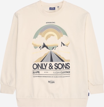 Only & Sons Junior Sweatshirt 'OSJROAD' in Beige: front