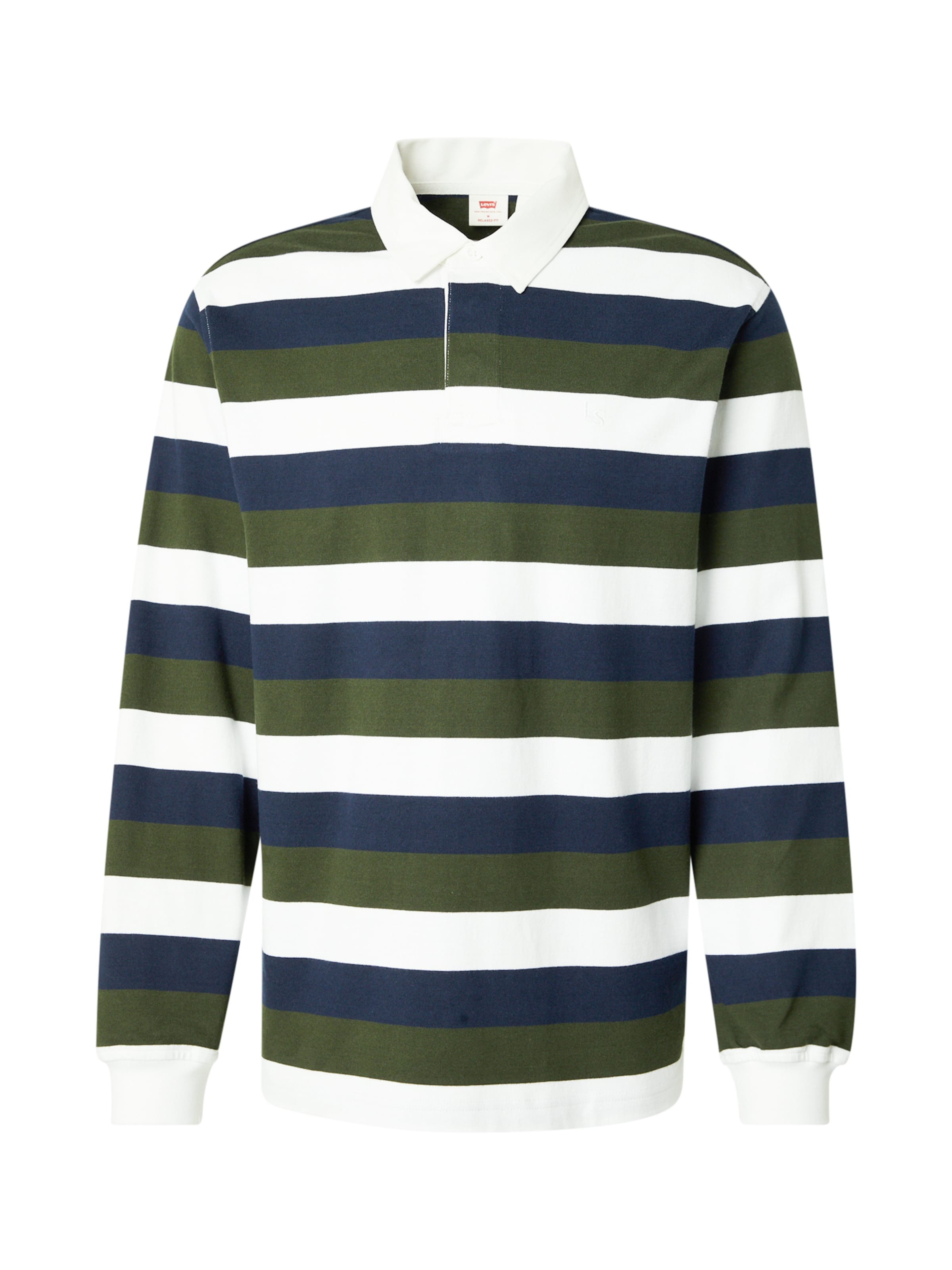 LEVI'S ® Футболка 'Union Rugby Shirt' в Темно-синий / Зеленый / Белый, Обзор товара