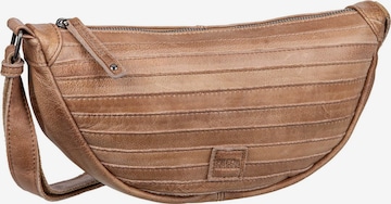 FREDsBRUDER Clutch in Braun: Vorderseite