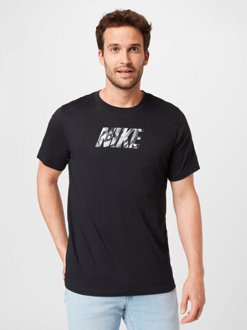 T-Shirt fonctionnel 'Clash' NIKE en noir : devant