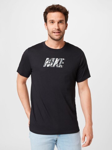 NIKE Performance shirt 'Clash' in Black: front