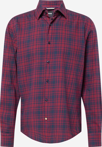 BOSS Button Up Shirt 'HAL' in Red: front