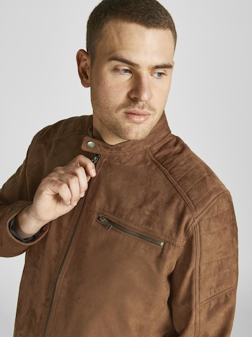 Jack & Jones Plus Between-Season Jacket 'Rocky' in Brown