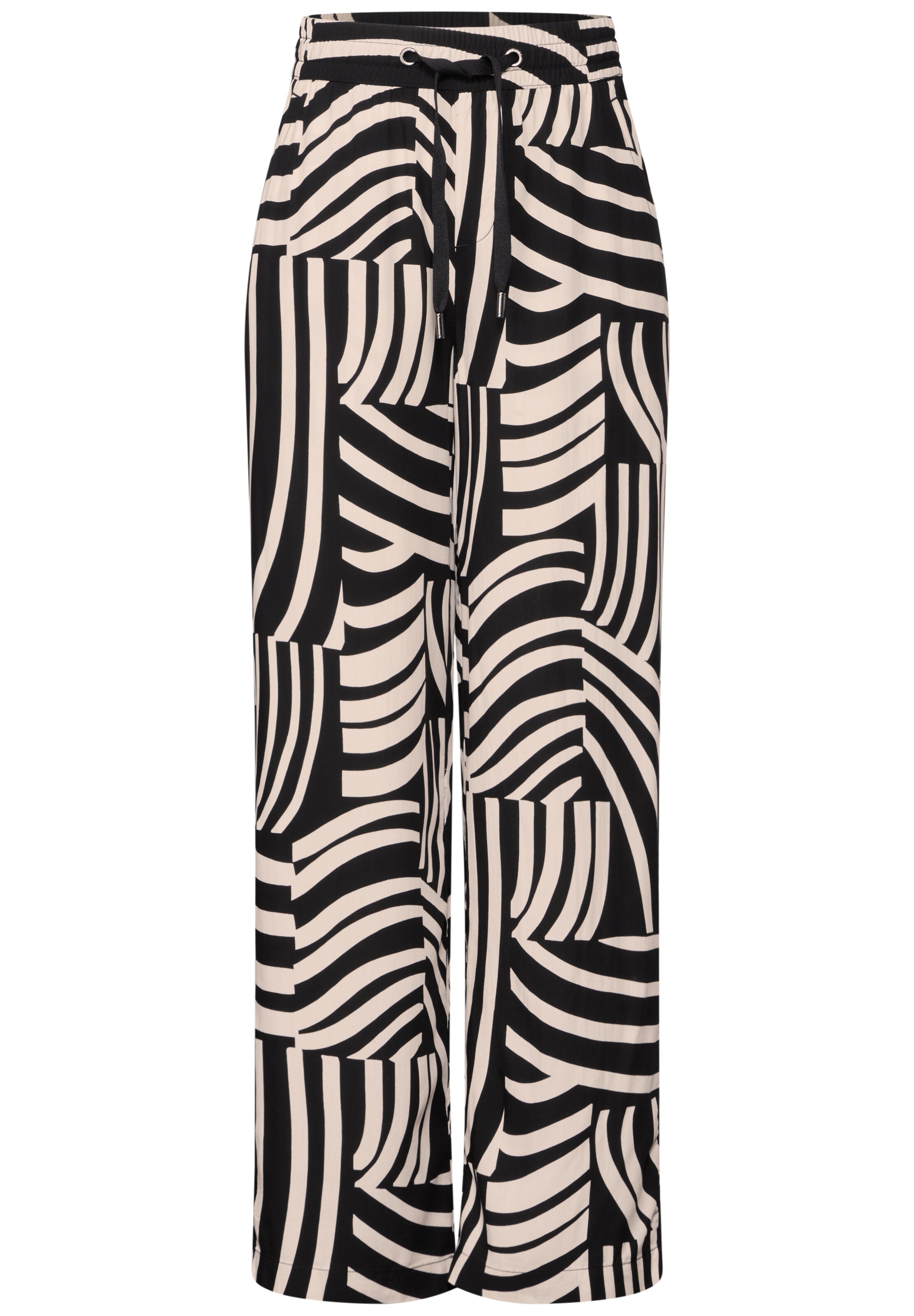 STREET ONE Loose fit Pants in Black: front