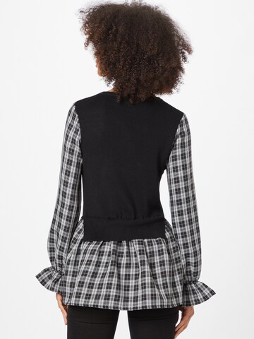 NEW LOOK Blouse 'CHECK' in Zwart
