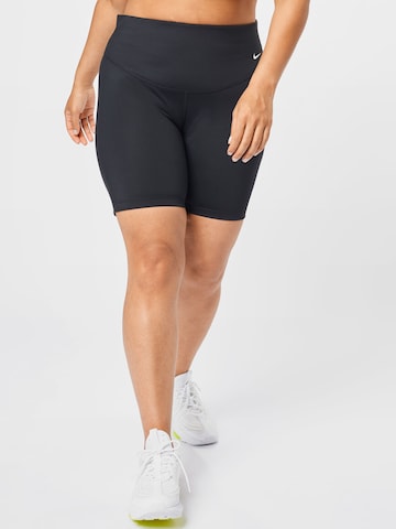 Nike Sportswear Skinny Workout Pants in Black: front