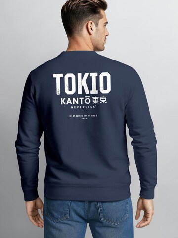 Neverless Sweatshirt 'Tokio' in Blue