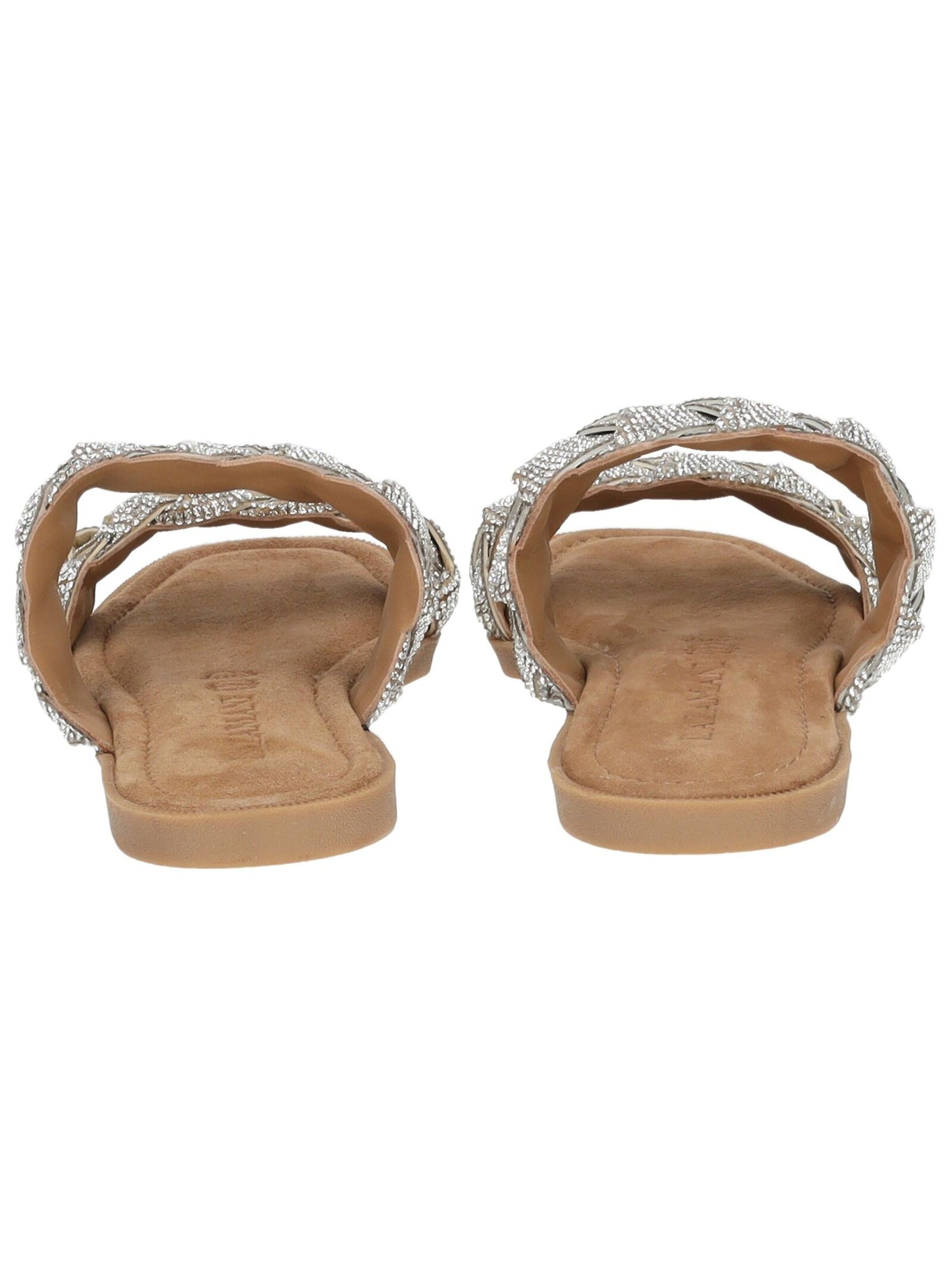 LAZAMANI Mules in Silver