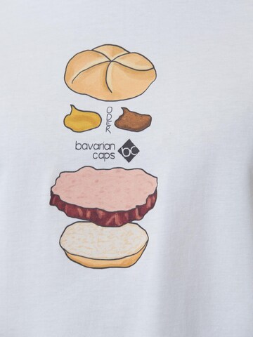 Bavarian Caps Shirt 'Bavarian Burger' in White