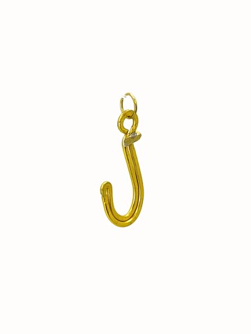 d'ecolife Essentials Pendant 'Letter J' in Gold: front