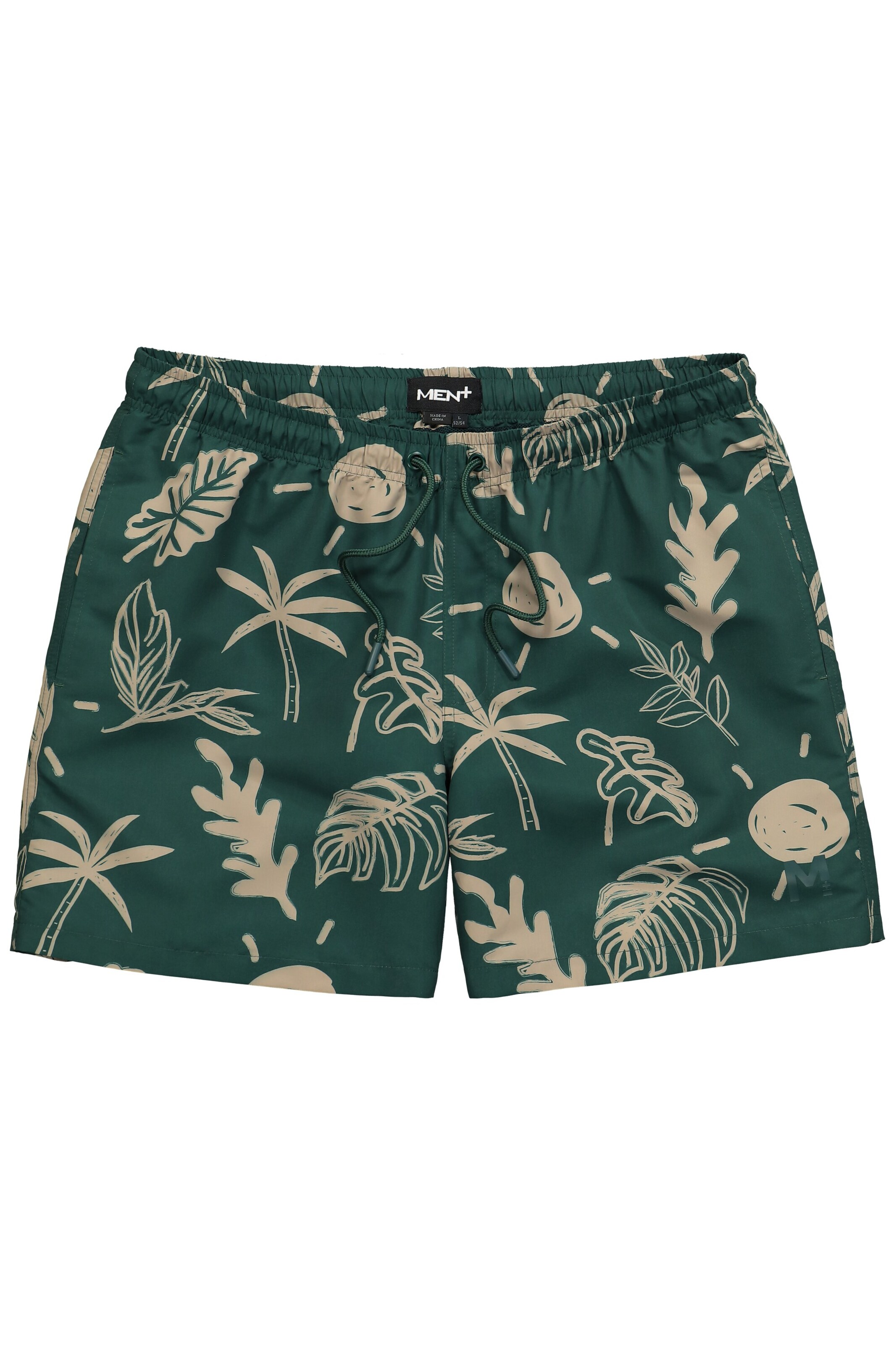 Men Plus Badehose in Grün: Vorderseite