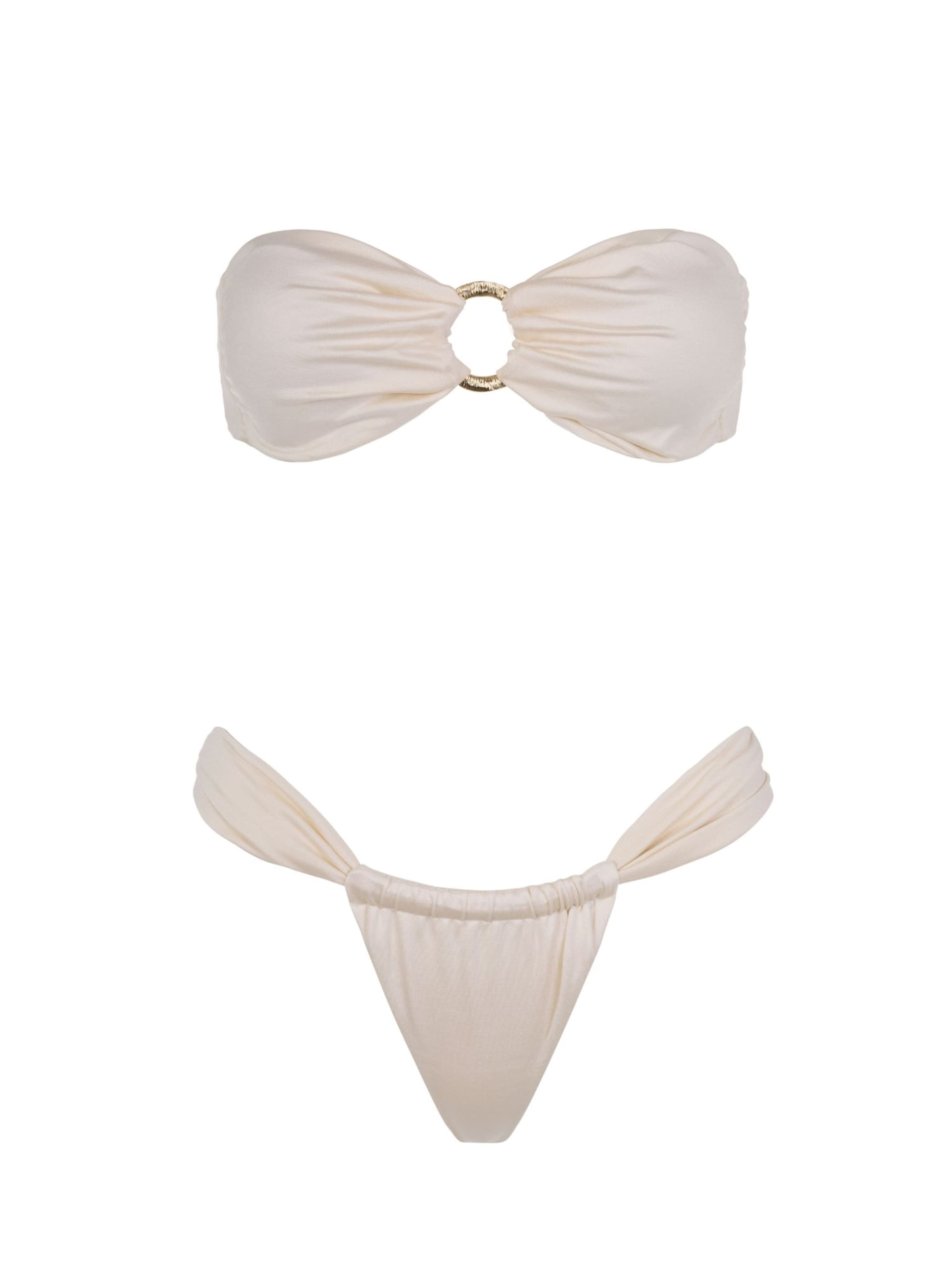 Fascia Bikini 'Riviera' di Acuarela Brand in bianco: frontale