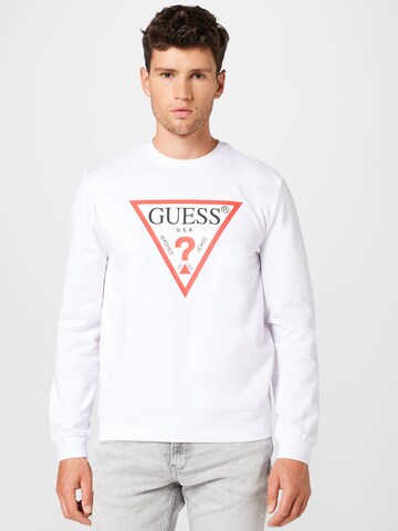 Bluză de molton 'Audley' de la GUESS pe alb: față