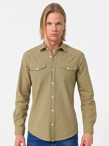 Slim fit Camicia di By Diess Collection in giallo: frontale