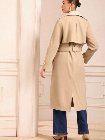 love & roses Between-Seasons Coat in Beige