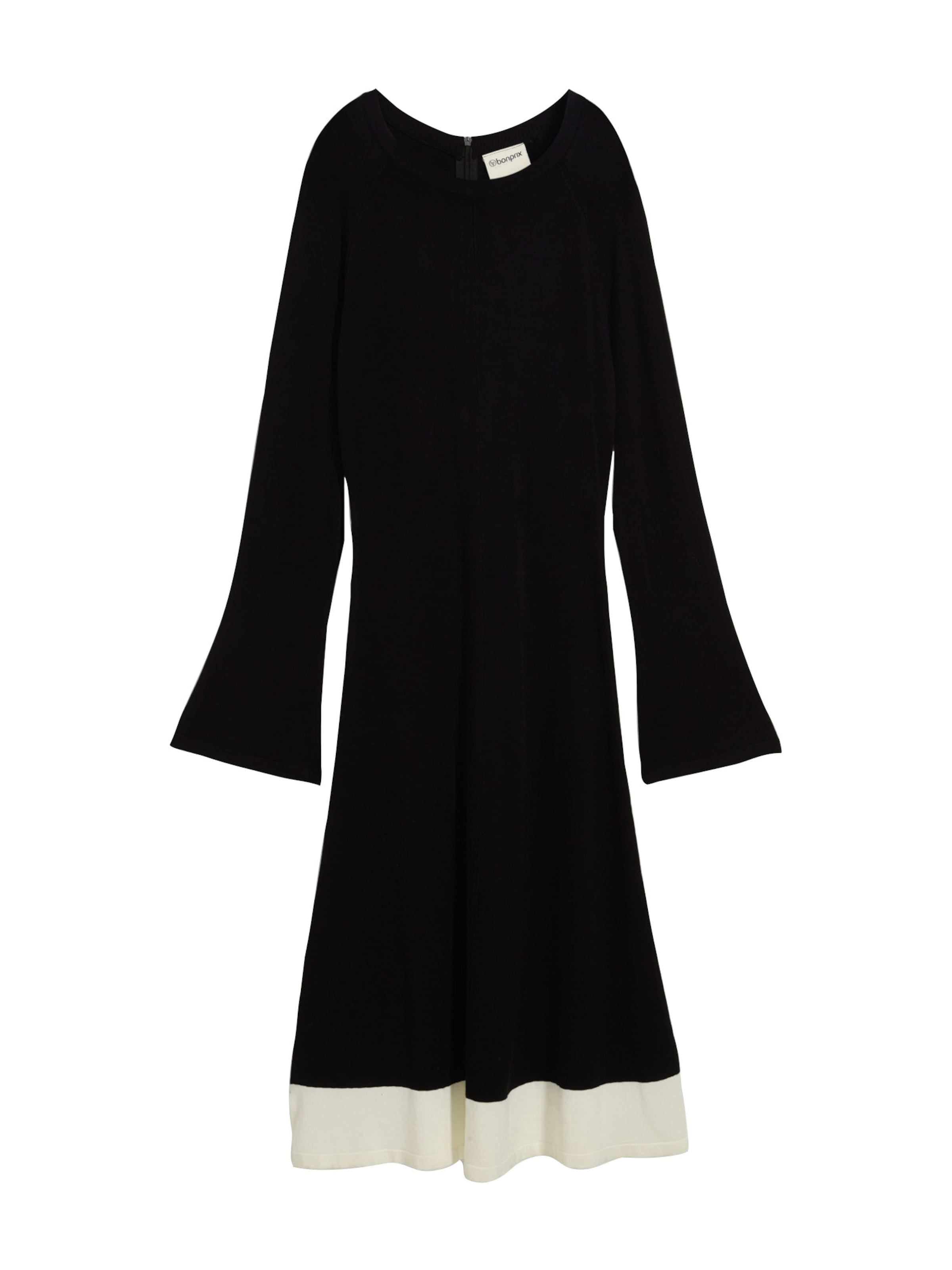 Robes en maille bonprix en noir : devant
