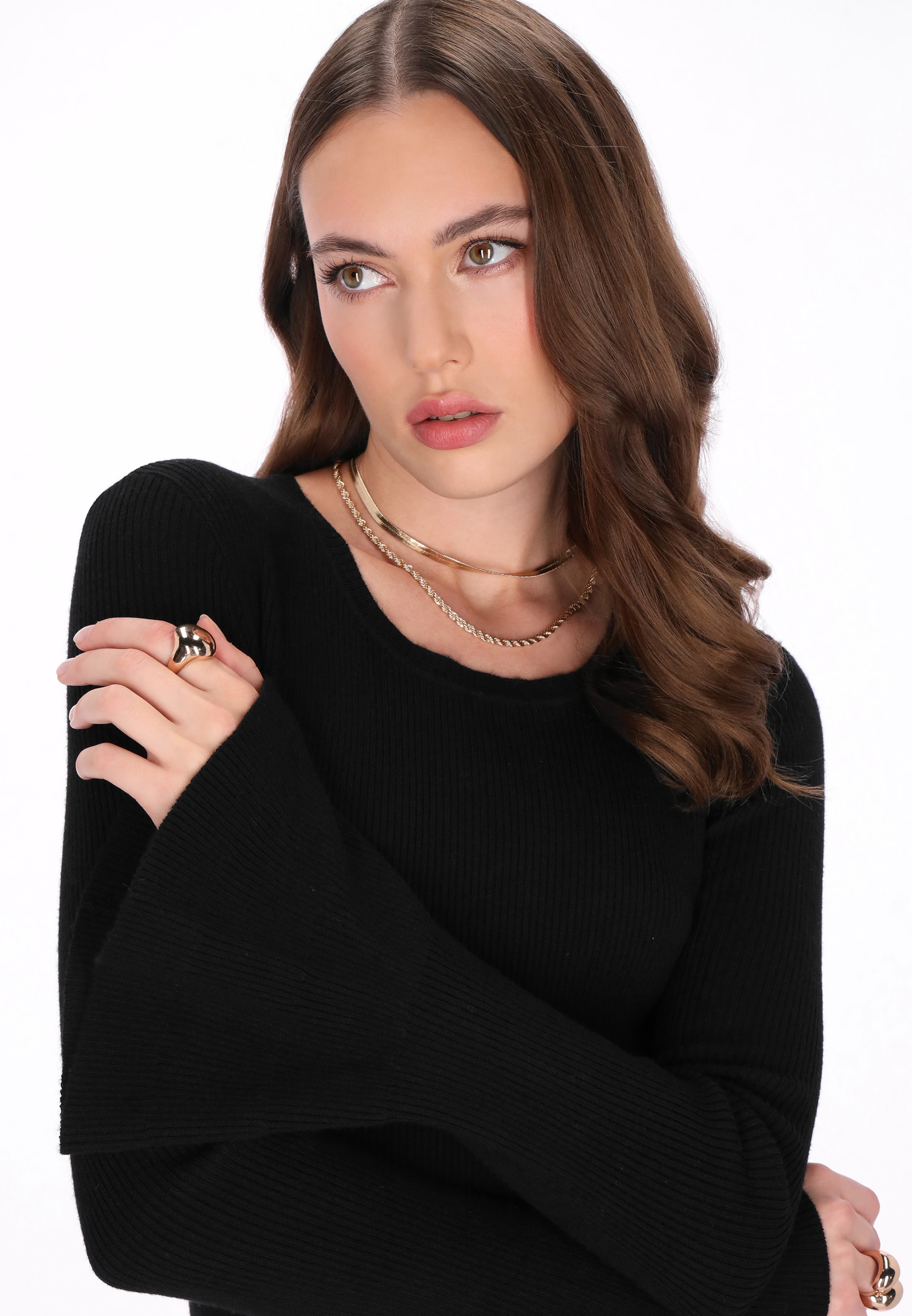 Robes en maille faina en noir