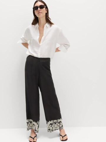 Wide Leg Pantalon Marks & Spencer en noir