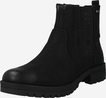 TOM TAILOR Chelsea Boots in Schwarz: predná strana