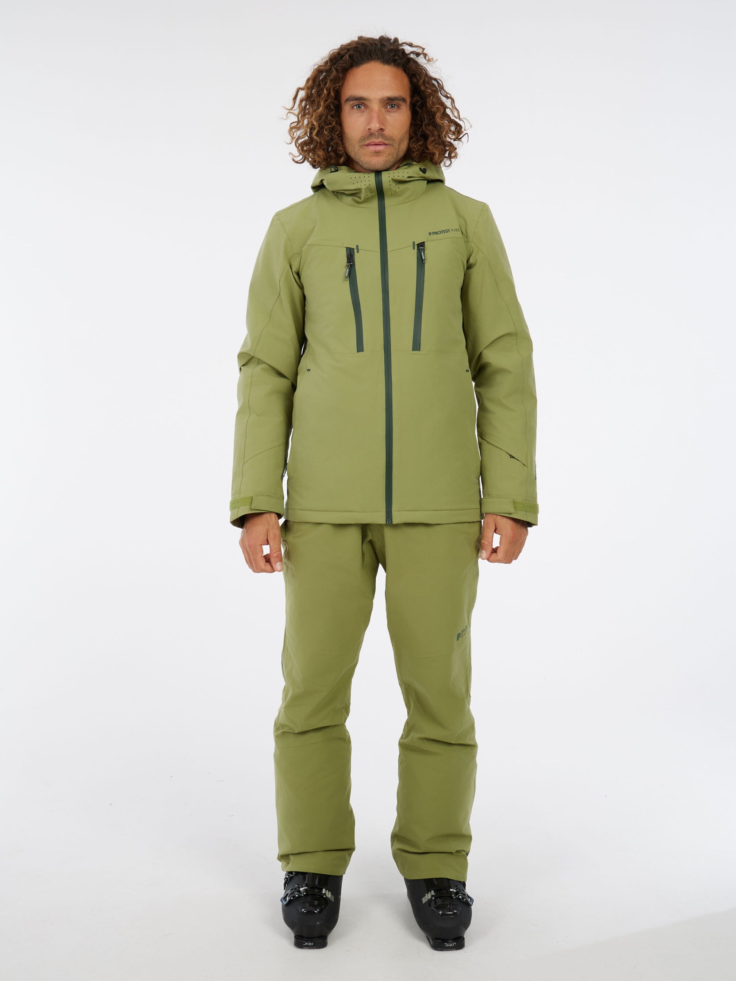 PROTEST Sportjacke 'PRTTIMOTHY'‌‌‌‌ in Grün: Vorderseite