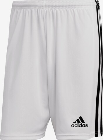 ADIDAS SPORTSWEAR Regular Workout Pants 'Squadra 21' in White: front