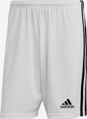 ADIDAS SPORTSWEAR Regular Workout Pants 'Squadra 21' in White: front