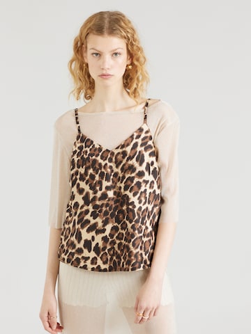 SISTERS POINT - Top 'GEWO' en beige: frente