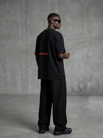 QWX2 Shirt 'OFFLINE' in Beige