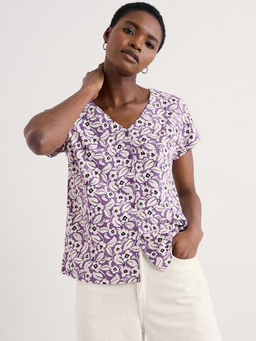 Seasalt Cornwall Shirt 'Studio Glass' in Lila: voorkant
