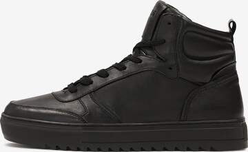 Kazar High-Top Sneakers in Black: front